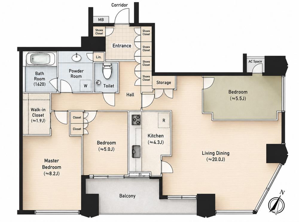 3LDK apartment in Shinjuku Ward, Tokyo - Photo 1