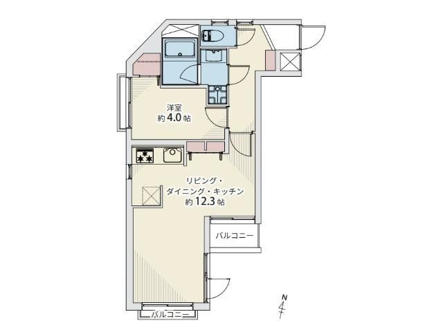 1LK apartment in Minato Ward, Tokyo - Photo 1