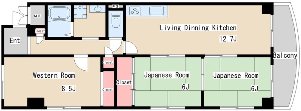 3LDK apartment in Suma Ward, Kobe, Hyogo - Photo 1