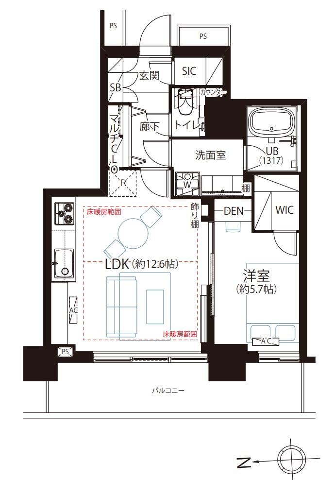 1LDK apartment in Minato Ward, Tokyo - Photo 1