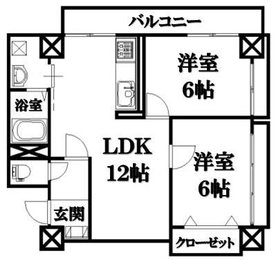 2LDK apartment in Naka Ward, Hiroshima - Photo 1