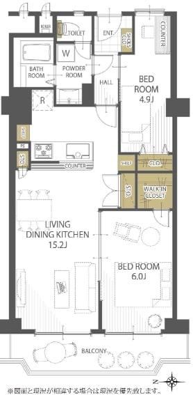 2LDK+S apartment in Joto Ward, Osaka - Photo 1
