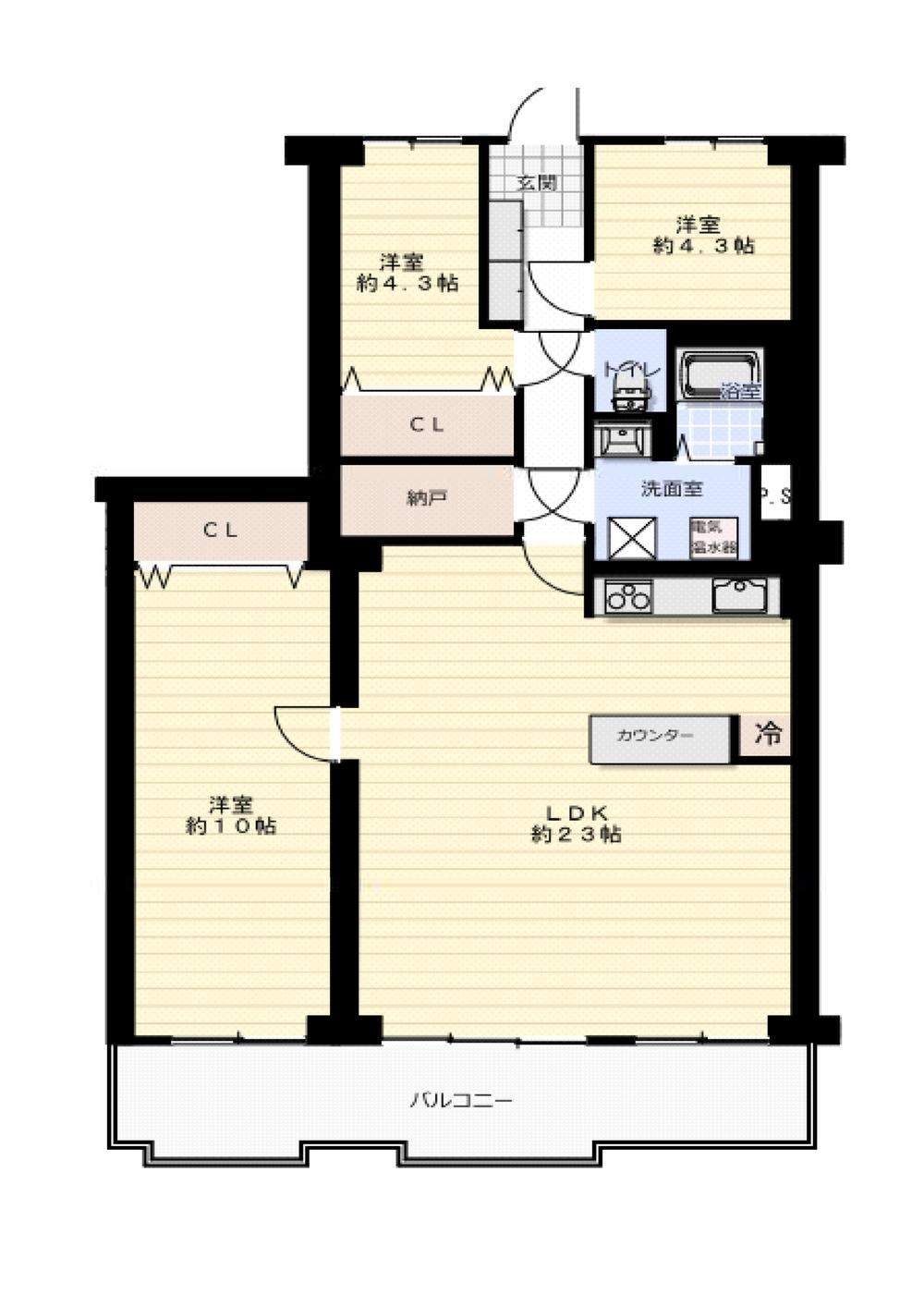 3LDK apartment in Kashihara, Nara - Photo 1