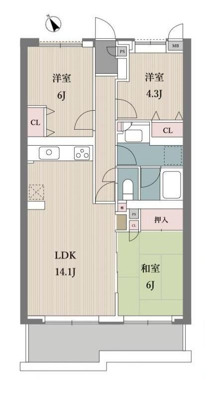 3LDK apartment in Kohoku Ward, Yokohama, Kanagawa - Photo 1
