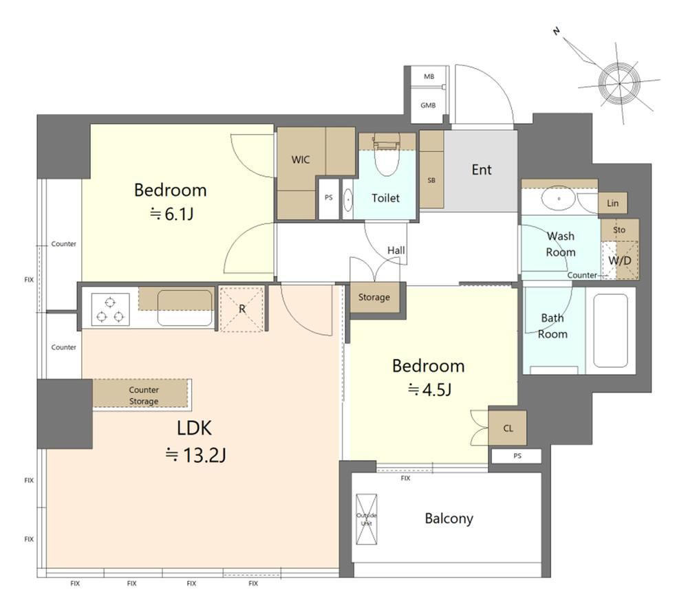 2LDK apartment in Minato Ward, Tokyo - Photo 1