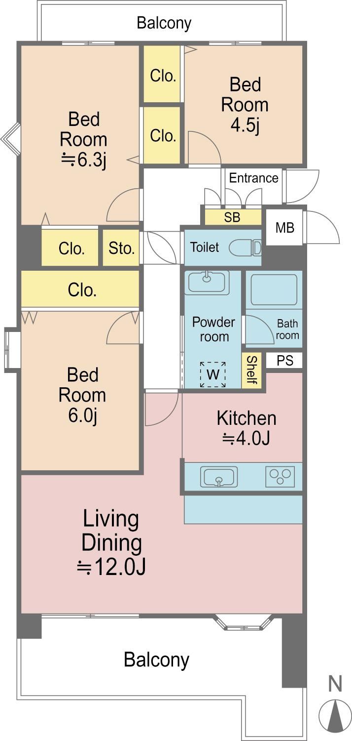 3LDK apartment in Nakamura Ward, Nagoya, Aichi - Photo 1