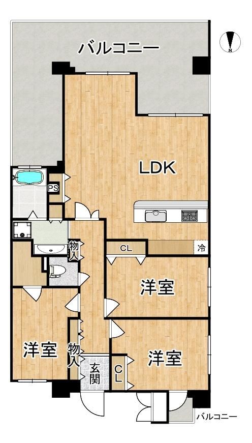 3LDK apartment in Naniwa Ward, Osaka - Photo 1