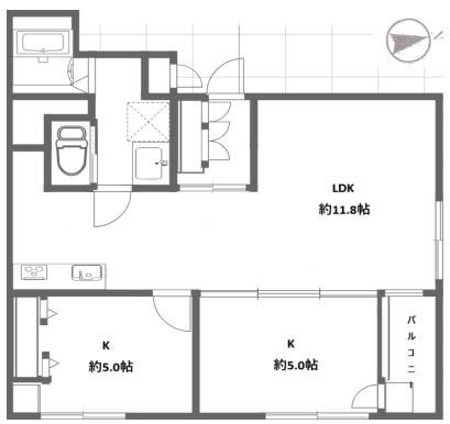 2LDK apartment in Taito Ward, Tokyo - Photo 1