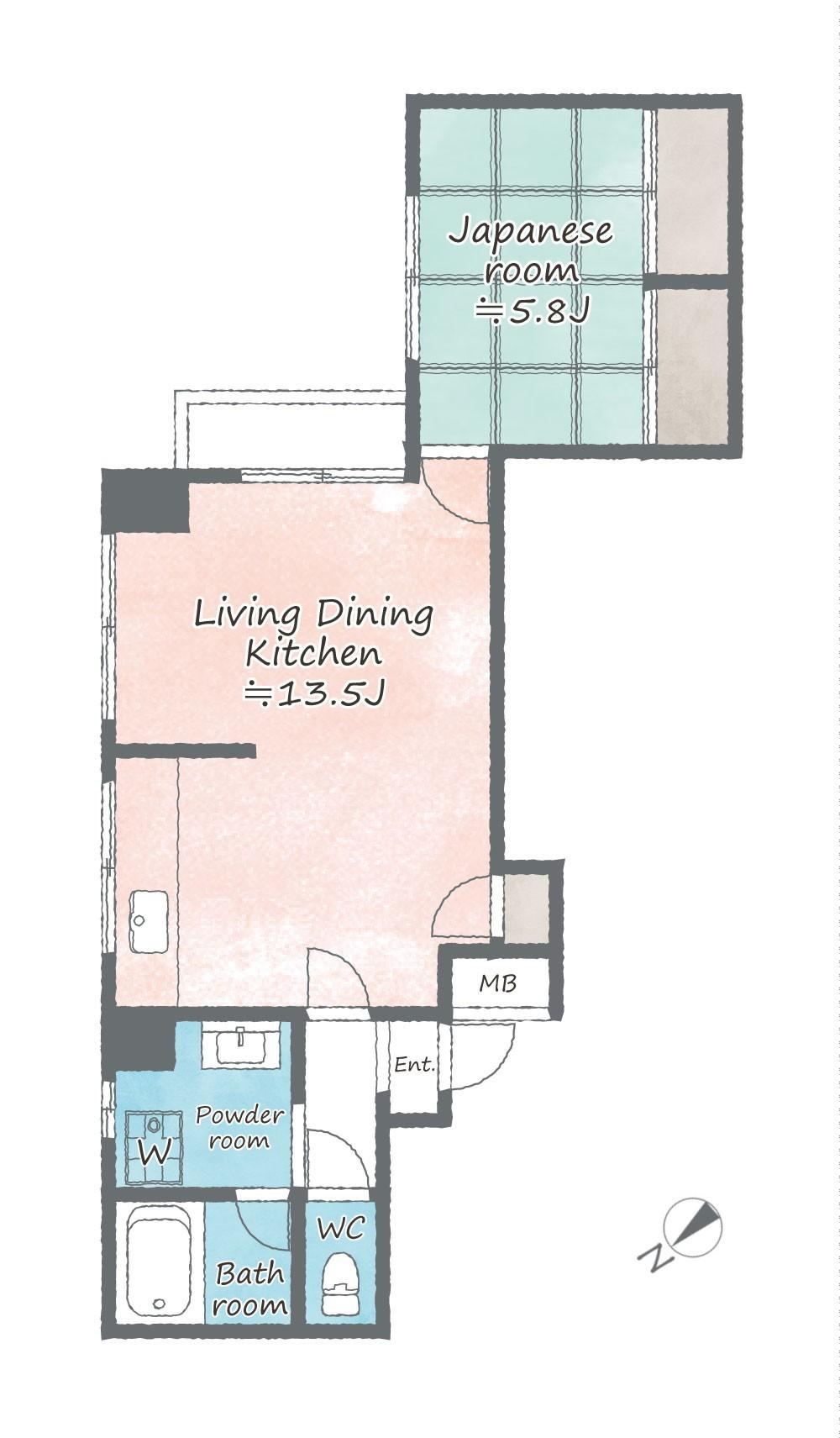 1LDK apartment in Naka Ward, Hiroshima - Photo 1