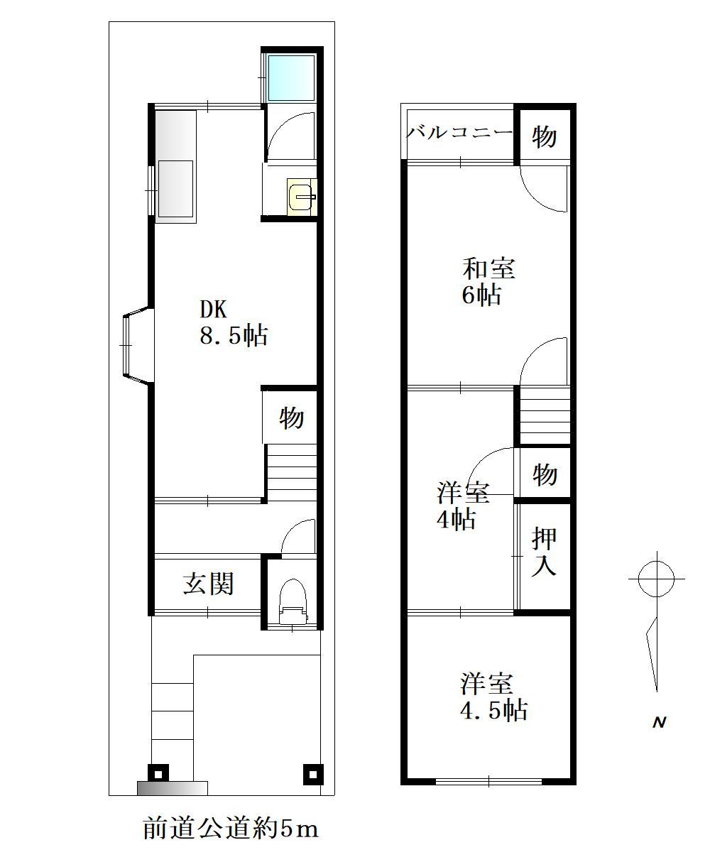 3DK house in Yamashina Ward, Kyoto - Photo 1