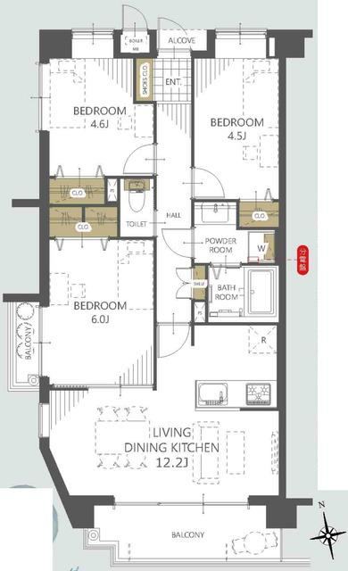 3LDK apartment in Matsudo, Chiba - Photo 1