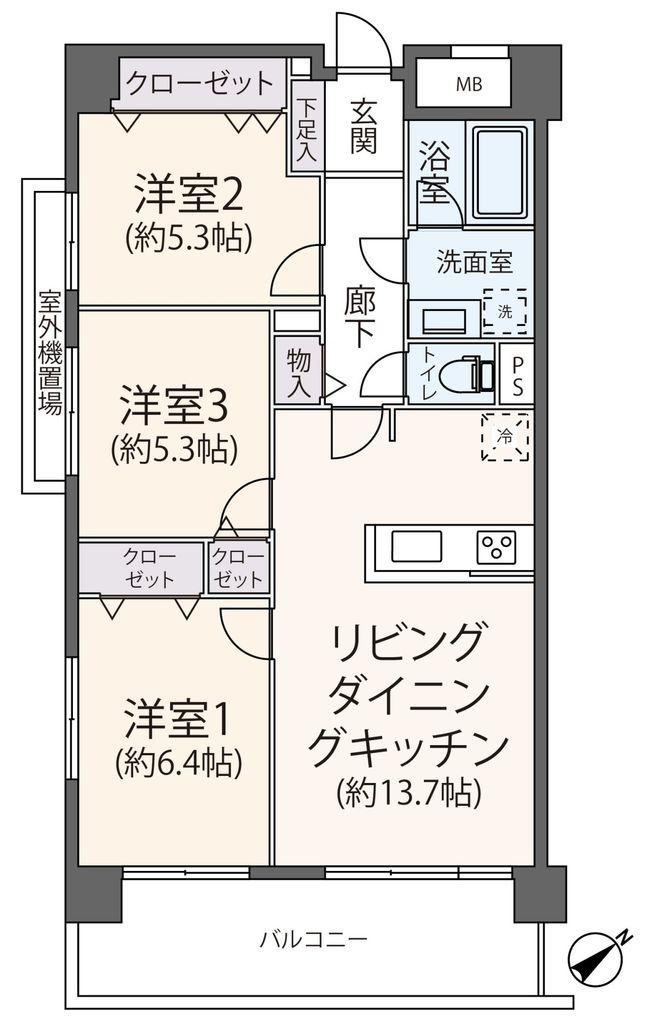 3LDK apartment in Fujisawa, Kanagawa - Photo 1
