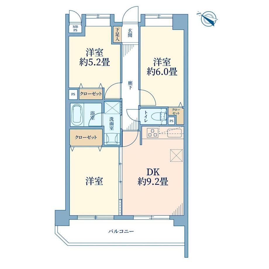 3DK apartment in Urawa Ward, Saitama - Photo 1