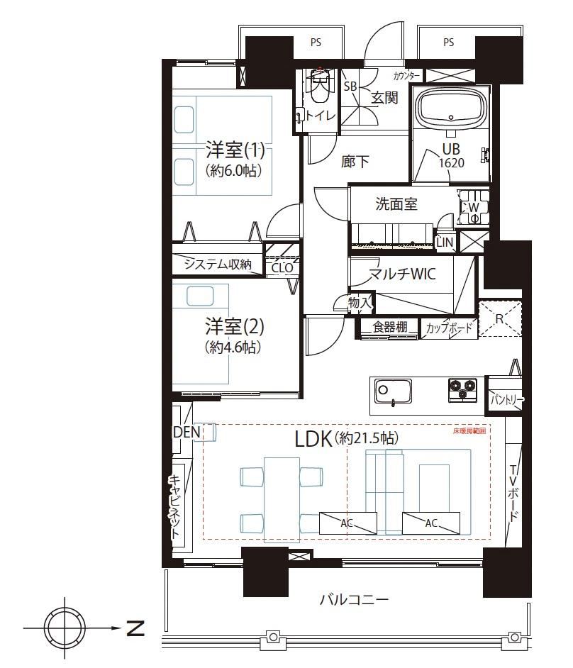 2LDK apartment in Minato Ward, Tokyo - Photo 1