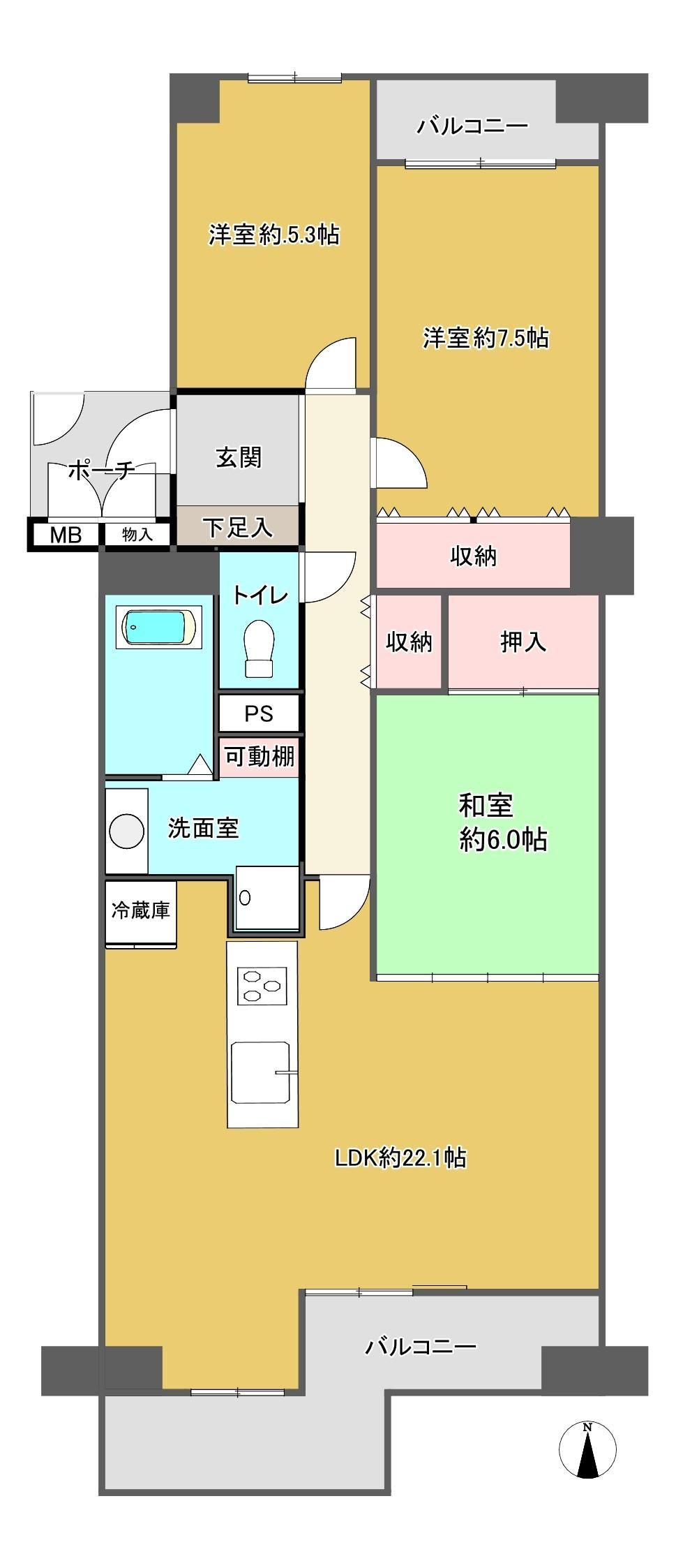 3LDK apartment in Suita, Osaka - Photo 1