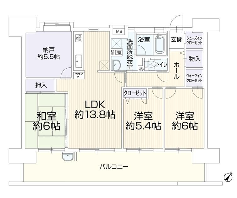 3LDK+S apartment in Hakata Ward, Fukuoka - Photo 1