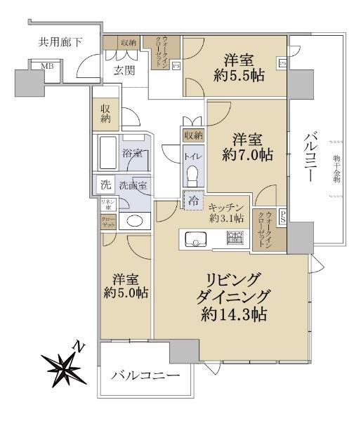 3LDK apartment in Ebina, Kanagawa - Photo 1