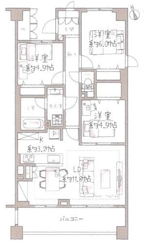 3LDK apartment in Kawasaki Ward, Kawasaki, Kanagawa - Photo 1