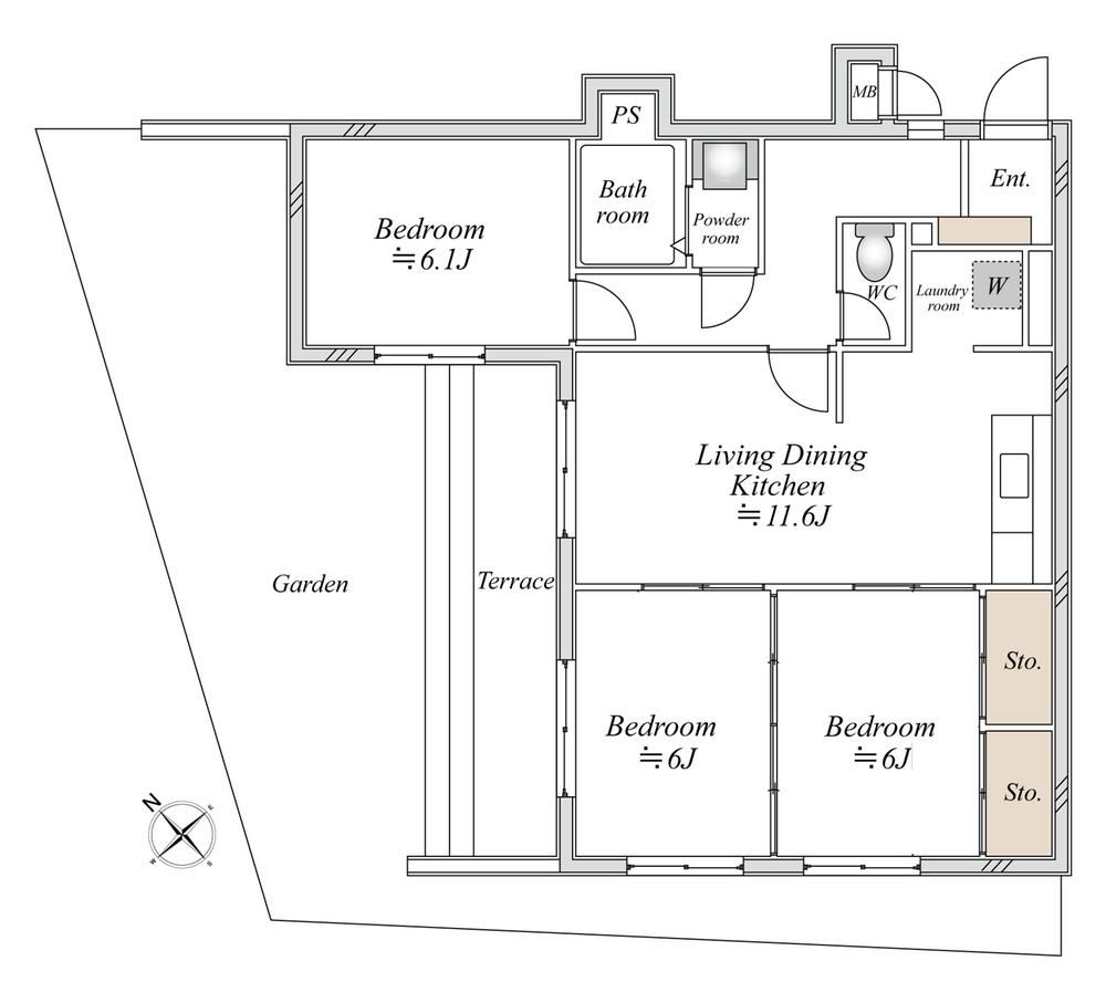 3LDK apartment in Minami Ward, Fukuoka - Photo 1