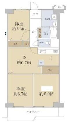 2LDK apartment in Higashiosaka, Osaka - Photo 1
