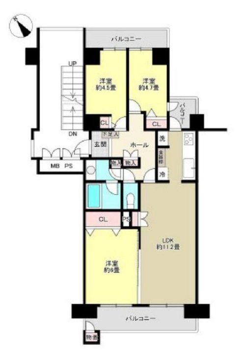 3LDK apartment in Funabashi, Chiba - Photo 1