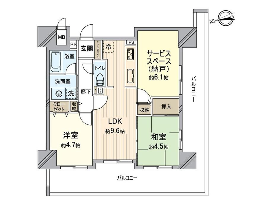 2LDK+S apartment in Yodogawa Ward, Osaka - Photo 1