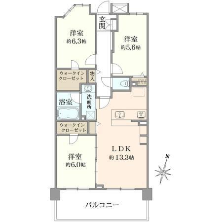 3LDK apartment in Higashimurayama, Tokyo - Photo 1