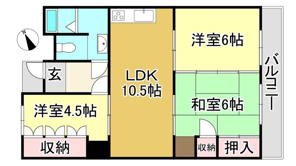 3LDK apartment in Kokurakita Ward, Kitakyushu, Fukuoka - Photo 1