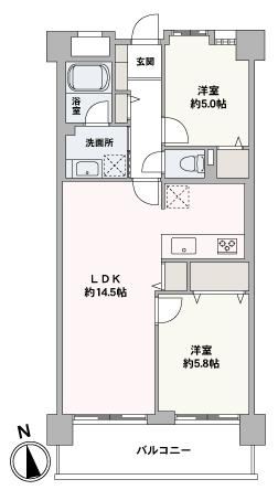 2LDK apartment in Higashi Ward, Fukuoka - Photo 1