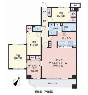 3LDK+S apartment in Sumida Ward, Tokyo - Photo 1