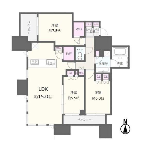 3LDK apartment in Chuo Ward, Osaka - Photo 1