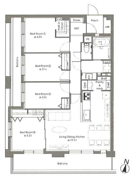4LDK apartment in Ota Ward, Tokyo - Photo 1