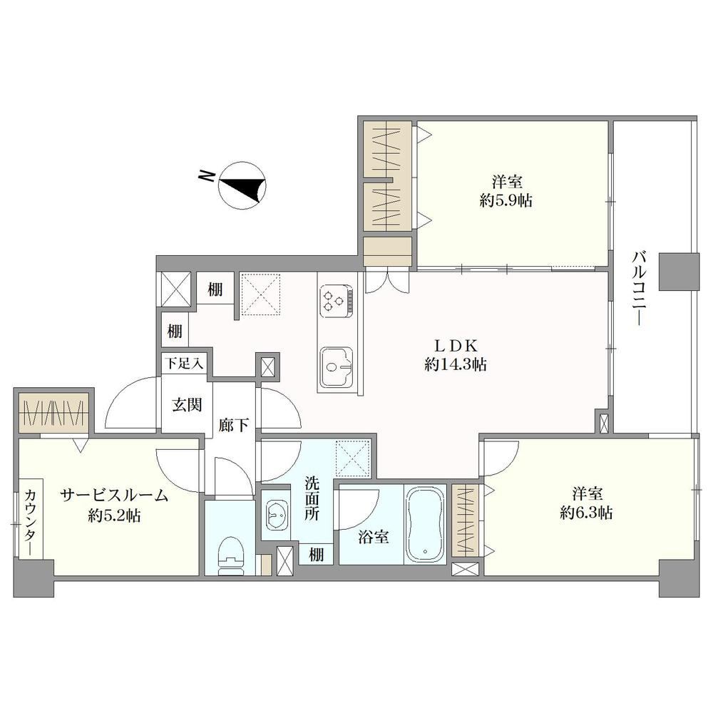 2LDK+S apartment in Koto Ward, Tokyo - Photo 1