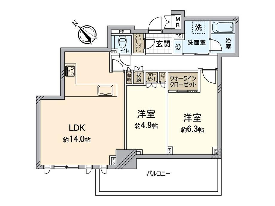 2LDK apartment in Chuo Ward, Osaka - Photo 1