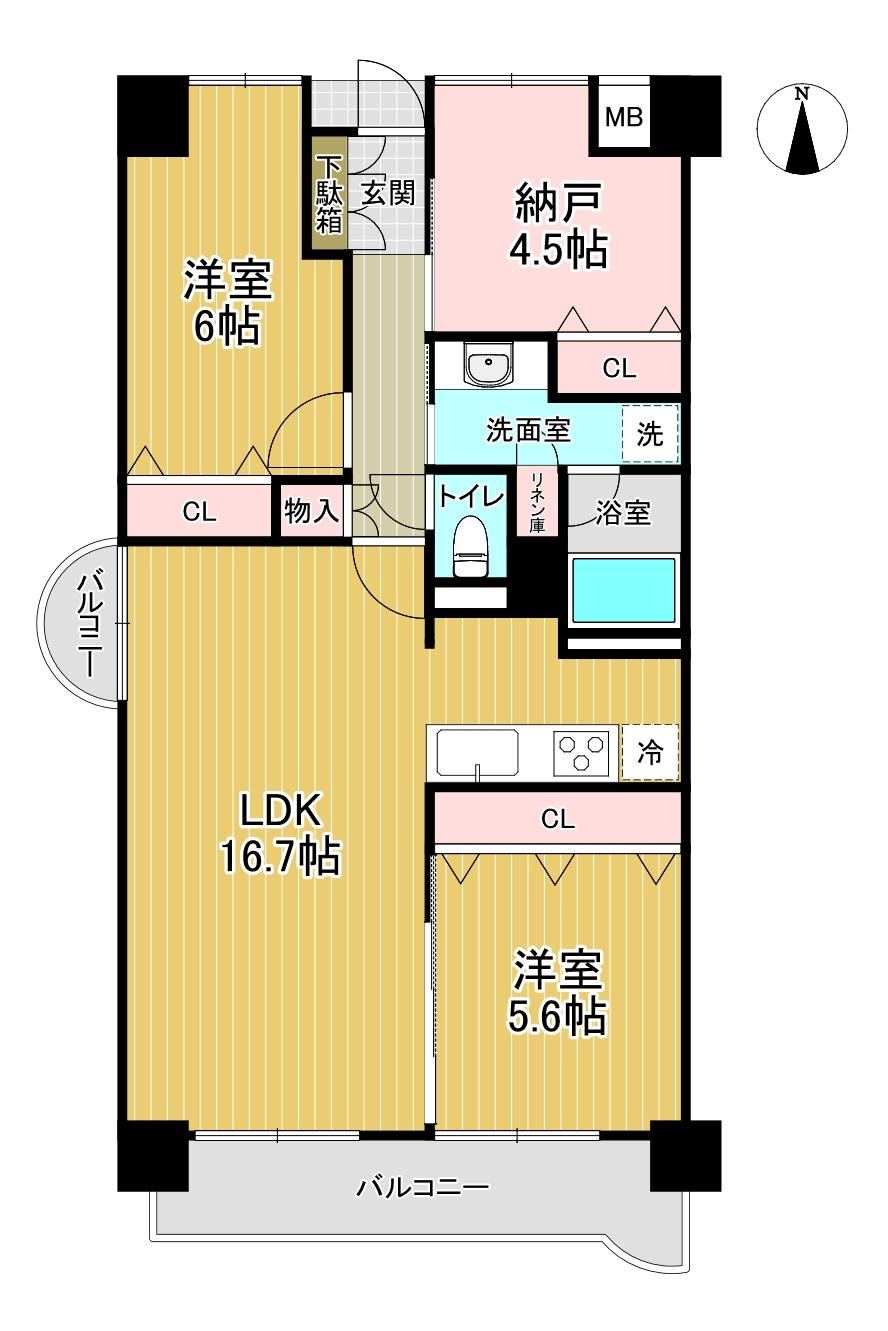 2LDK+S apartment in Chuo Ward, Osaka - Photo 1
