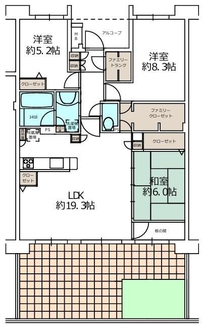 3LDK apartment in Toda, Saitama - Photo 1