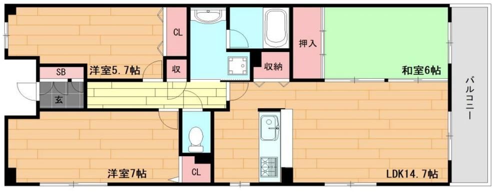 3LDK apartment in Nishinomiya, Hyogo - Photo 1