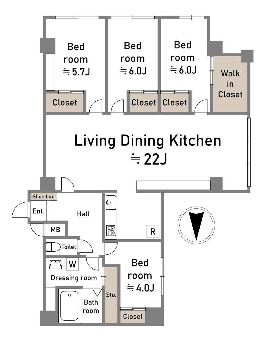 4LDK apartment in Chuo Ward, Osaka - Photo 1