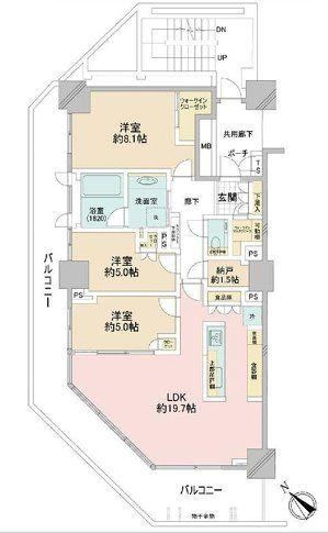 3LDK apartment in Kanagawa Ward, Yokohama, Kanagawa - Photo 1