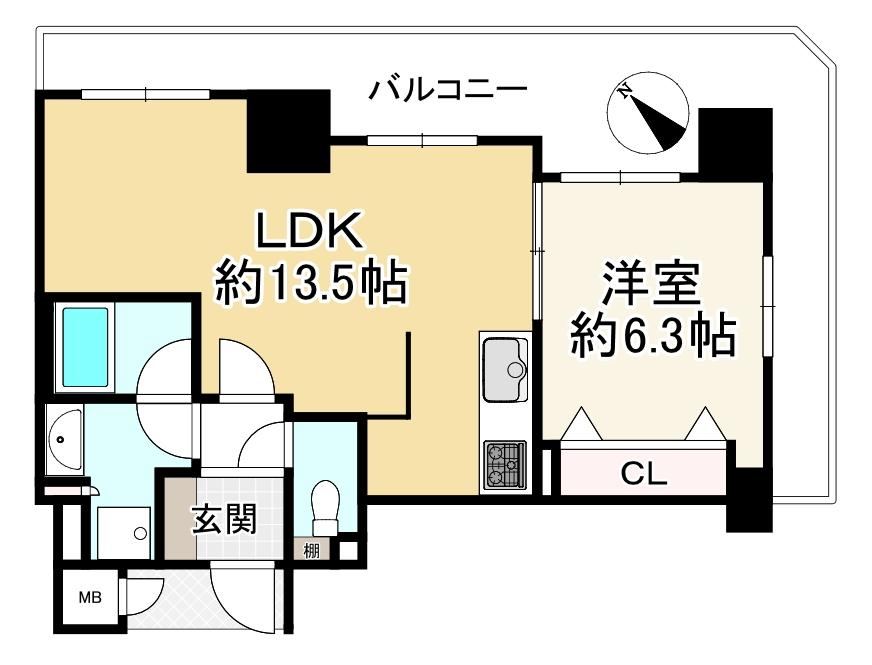 1LDK apartment in Sakai Ward, Sakai, Osaka - Photo 1
