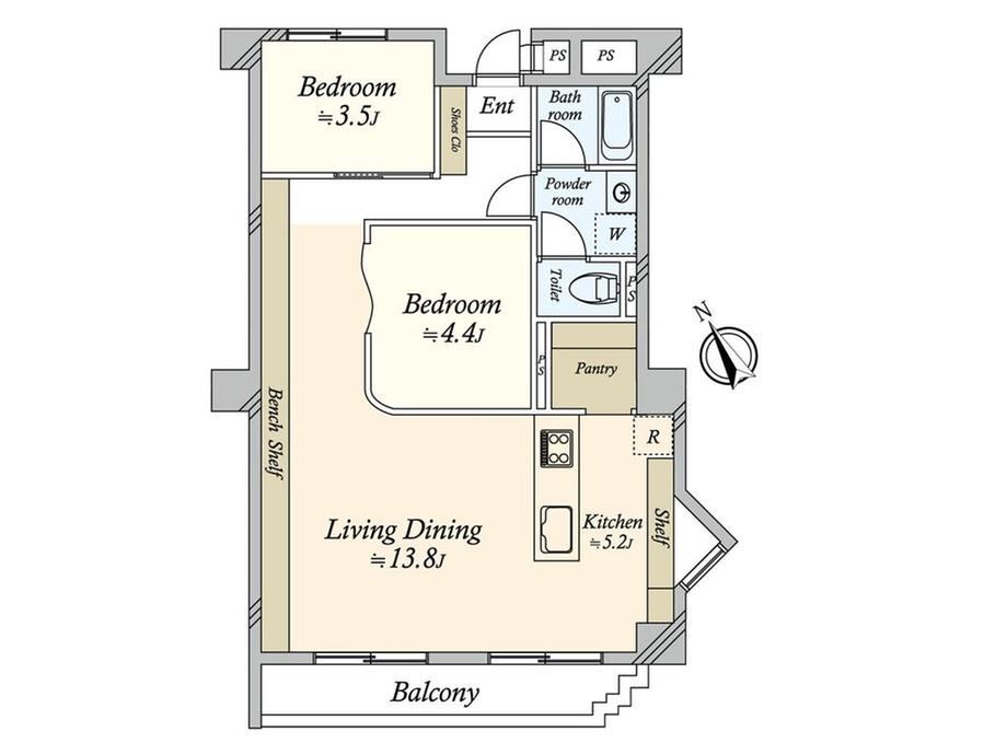 2LDK apartment in Shibuya Ward, Tokyo - Photo 1
