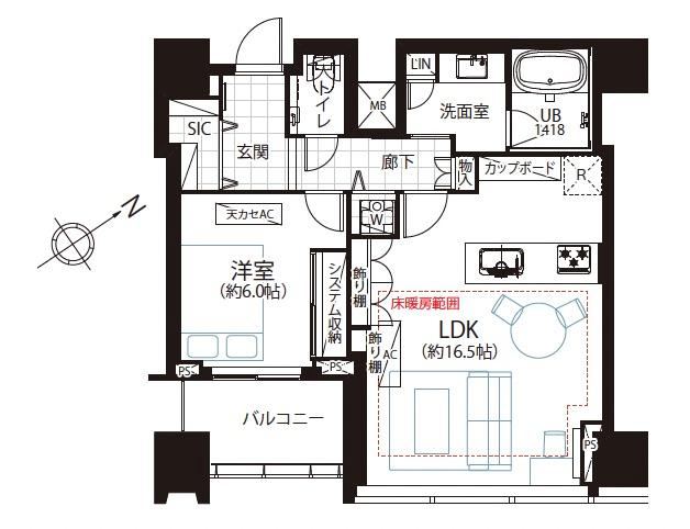 1LDK apartment in Minato Ward, Tokyo - Photo 1