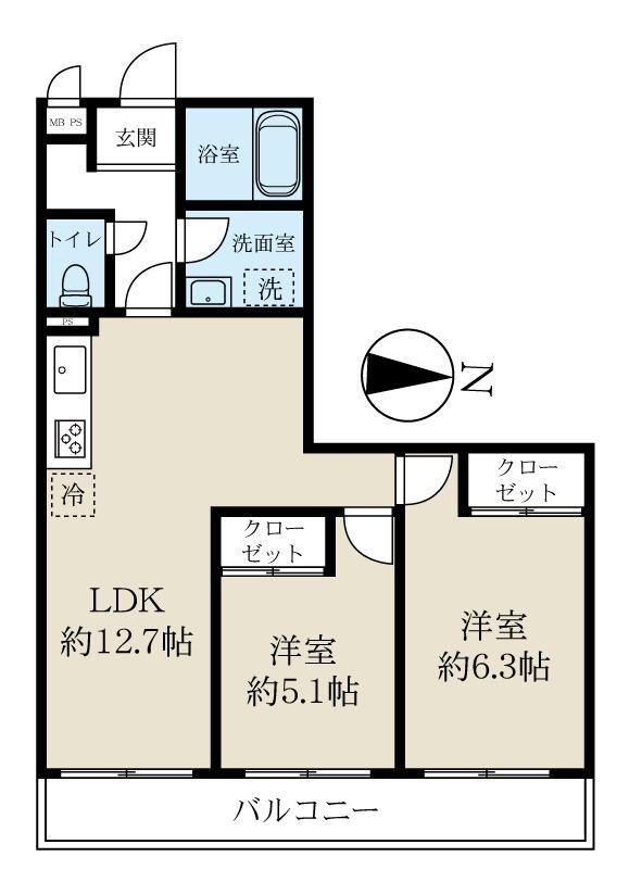 2LDK apartment in Hiratsuka, Kanagawa - Photo 1
