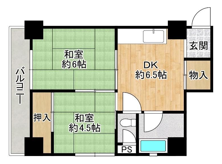 2DK apartment in Sakai Ward, Sakai, Osaka - Photo 1