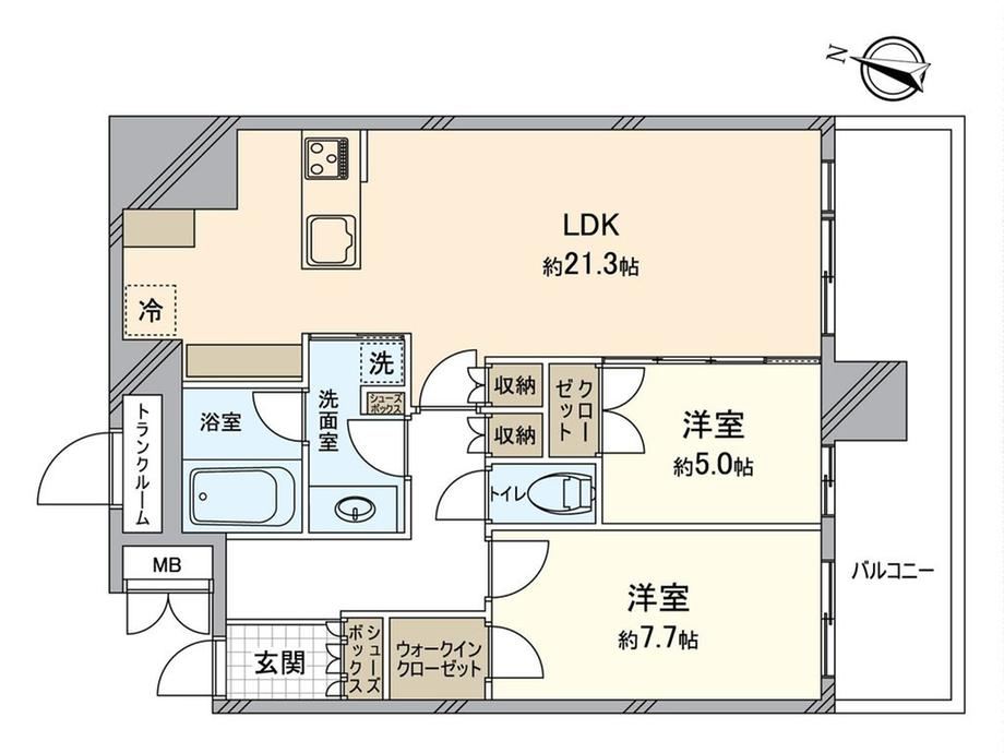 2LDK apartment in Nishi Ward, Osaka - Photo 1