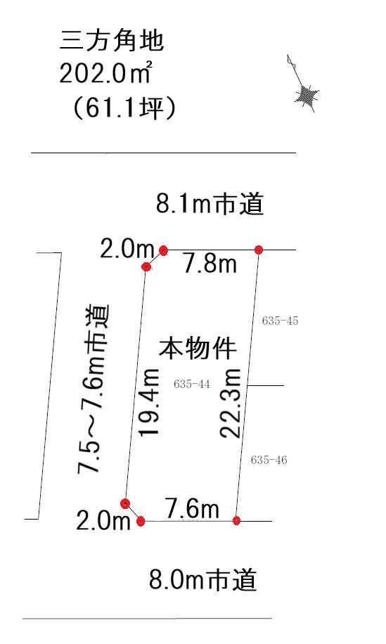 202 m² land in Higashi Ward, Sapporo, Hokkaido - Photo 1