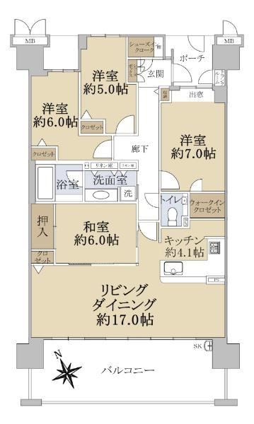 4LDK apartment in Izumi, Osaka - Photo 1
