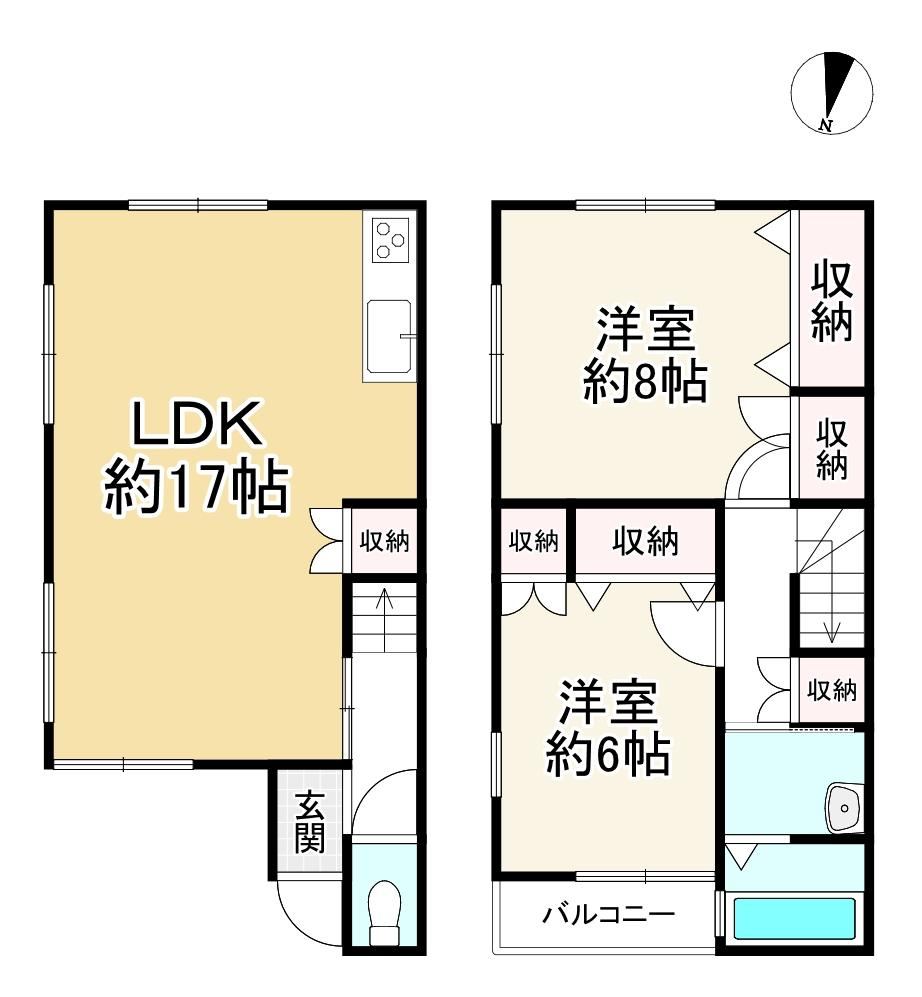 2LDK house in Yao, Osaka - Photo 1