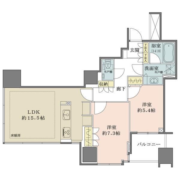 2LDK apartment in Shinagawa Ward, Tokyo - Photo 1