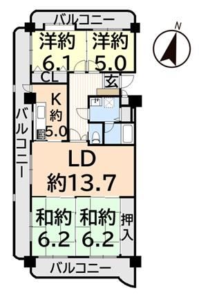 4LDK apartment in Oita, Oita - Photo 1
